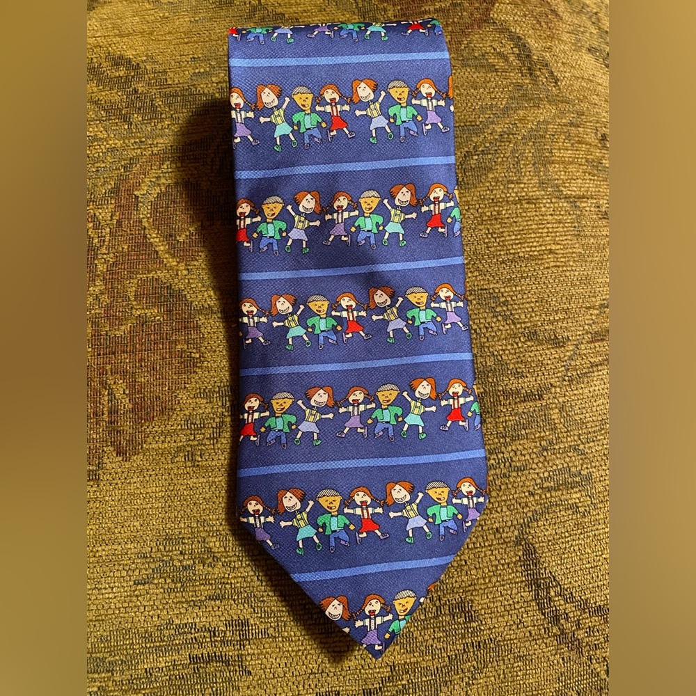 Save The Children Men's Necktie Tie Silk Children of The World